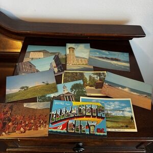 11 Vintage Postcards Of Elizabeth City, North Carolina 5.5"x3.5"